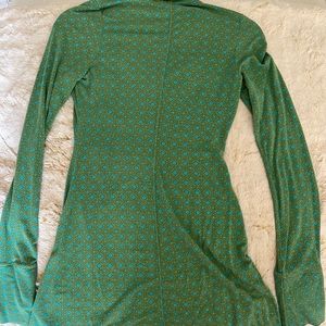 Brand New!!! Free People Shayla Mini Dress size XS in emerald green/tan